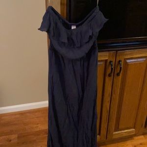 No Boundaries (NOBO) blue strapless dress